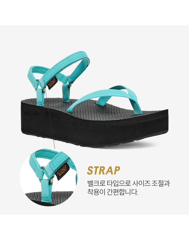 테바 [본사정품] 테바 여성 플랫폼 샌들 슬림 (BRG) STVF2514630-BRG 착용컷