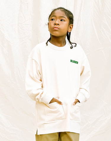 DILLAEARTH OATMEAL HIDDEN TWO POCKET RELAXED LONG T-SHIRT