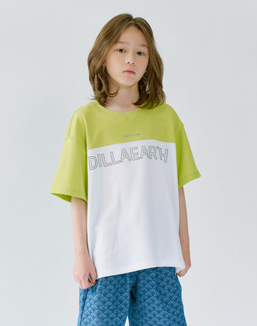 DILLAEARTH COLOURWAY RECYCLE SHORT-SLEEVED T-SHIRT FLUORESCENCE