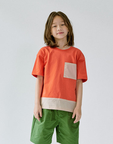 DILLAEARTH POCKET COLOURWAY SHORT-SLEEVED T-SHIRT ORANGE