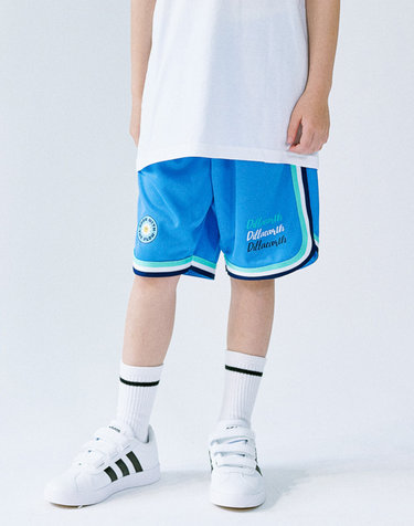 DILLAEARTH LOGO MESH SHORTS BLUE