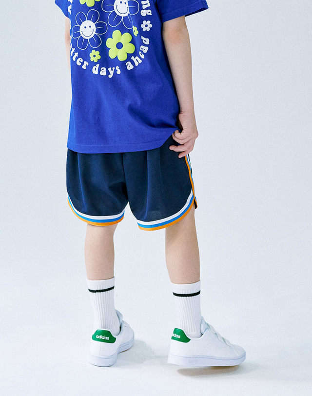 딜라어스 DILLAEARTH LOGO MESH SHORTS NAVY 착용컷