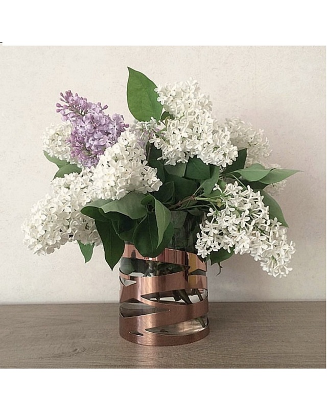 스텔톤 스텔톤 탱글 유리 브라스 꽃병 16.5cm 착용컷