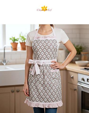 클레어앤에프  앞치마 빅토리아 핑크