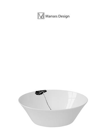 만세스 디자인 면기 연잎 본차이나 시리얼볼 샐러드볼 600ml