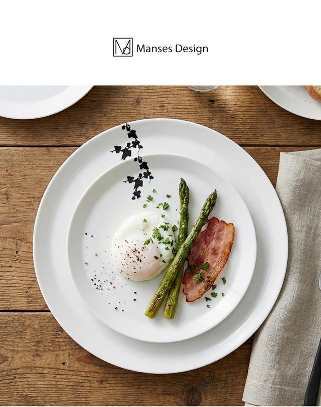 만세스 만세스 플레이팅 접시 아이비 브런치 디저트 파스타접시 21.5cm 착용컷