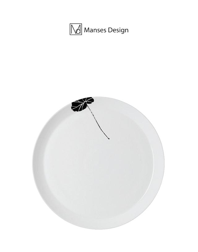만세스 만세스 디자인 접시 연잎 브런치 플레이트 디저트접시 21.5cm 착용컷