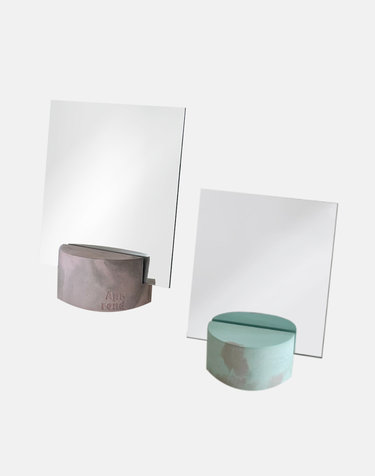 ［에이피알론드］CONCRET round mirror 2color / 콘크리트 탁상 미러 거울