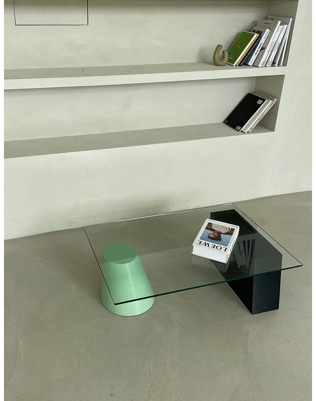 에이피알론드 ［에이피알론드］CONCRET B side table / 콘크리트 B 사이드 유리 거실 소파 테이블 착용컷