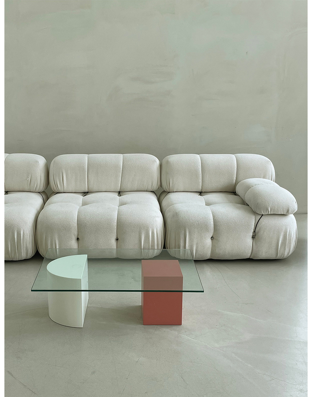 에이피알론드 ［에이피알론드］CONCRET C side table / 콘크리트 C 사이드 유리 거실 소파 테이블 착용컷