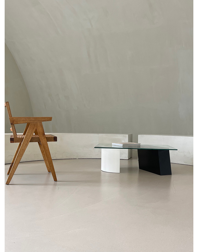 에이피알론드 ［에이피알론드］CONCRET D side table / 콘크리트 D 사이드 유리 거실 소파 테이블 착용컷
