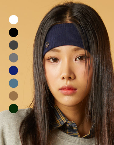 [8colors] 시크 무지 레이어드 니트 골지 헤어밴드