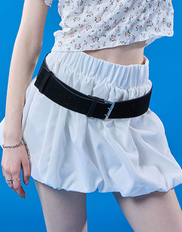 벌룬 쿨링 바스락 레이어드 미니스커트 [WHITE] KCL.
