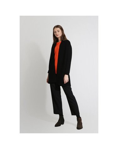 [갤러리아] FURINA 휴리나 캐시미어 울 오토만 클래식 숄 카라 블랙 가디건