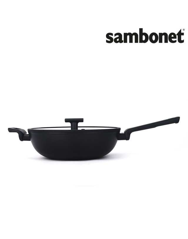 삼보넷 [삼보넷] 더블인덕션 타이탄 프로 웍 / 궁중팬 / 볶음팬 30cm 착용컷