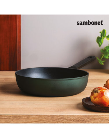 [삼보넷] 더블인덕션 타이탄 프로 그린 깊은 세라믹 프라이팬 28cm