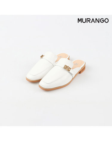 머랭고 모던하이 소가죽 블로퍼 화이트 2.5cm MW22S10LWH