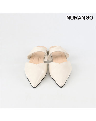머랭고 소가죽 블로퍼 뮬 아이보리 1cm (M23S09LIV)