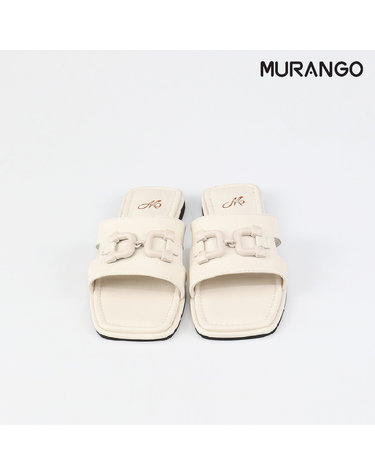 머랭고 소가죽 사각사각 논슬립 슬리퍼 아이보리 1cm (M23M03LIV)