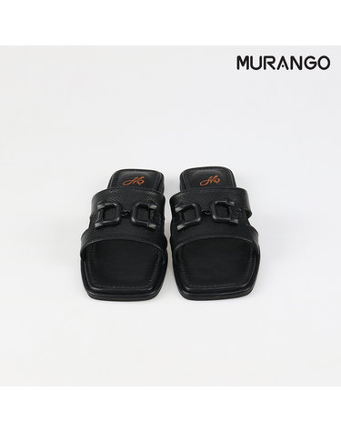 머랭고 소가죽 사각사각 논슬립 슬리퍼 블랙 1cm (M23M03LBK)