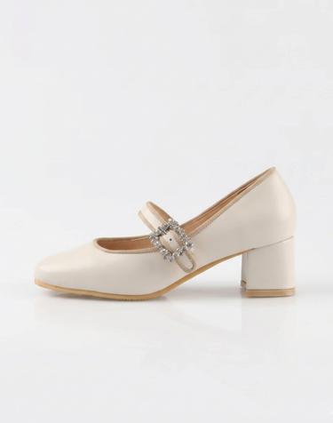 소가죽 소프트 메리제인 펌프스 4cm M23F09IV