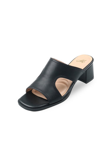 머랭고 천연소가죽 컴포트 시크 슬리퍼힐 6cm M25M05L