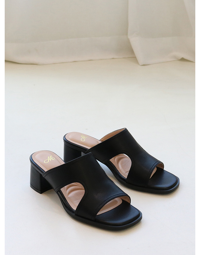 머랭고 머랭고 천연소가죽 컴포트 시크 슬리퍼힐 6cm M25M05L 착용컷