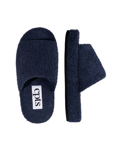 HODGEHOG TERRY TOWELING SLIDES_NAVY