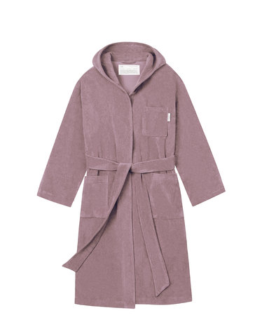 HOODED COMFY TERRY ROBE_INDIE PINK