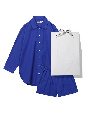 POPLIN SHIRTS PAJAMAS_BLUE