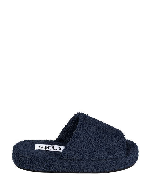 씨피티에스 HODGEHOG TERRY TOWELING SLIDES_NAVY 착용컷
