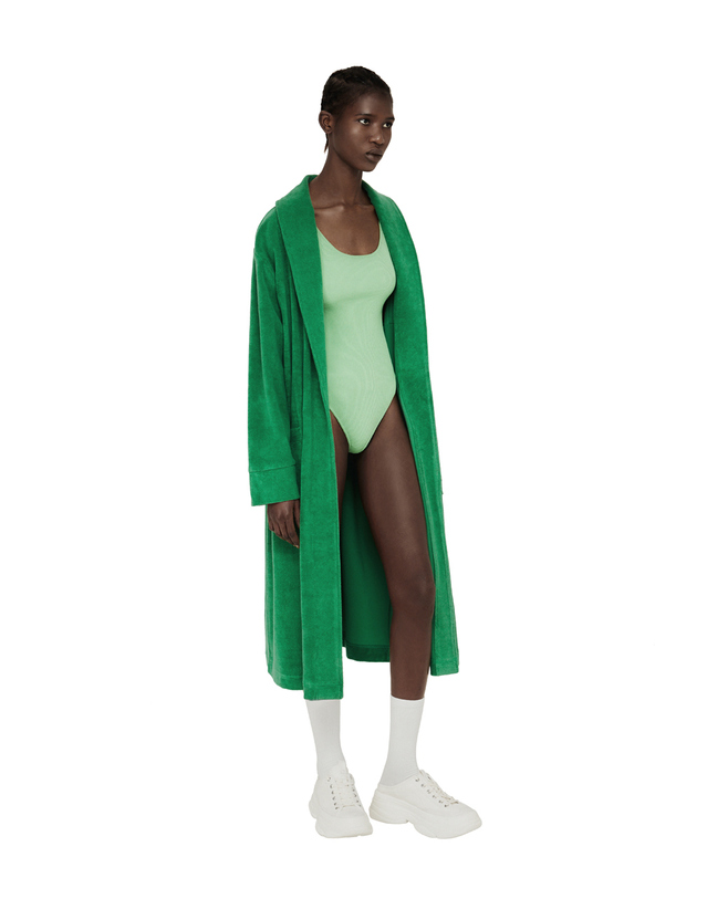 씨피티에스 UNISEX COMFY ROBE SETS_GREEN 착용컷