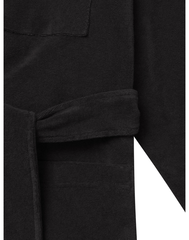 씨피티에스 HOODED COMFY TERRY ROBE_CHARCOAL 착용컷