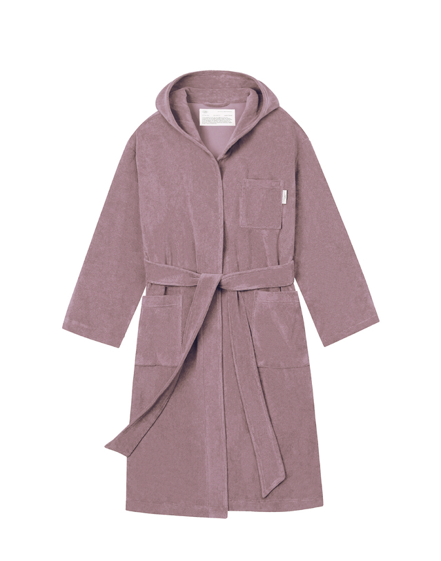 씨피티에스 HOODED COMFY TERRY ROBE SET_INDIE PINK 착용컷