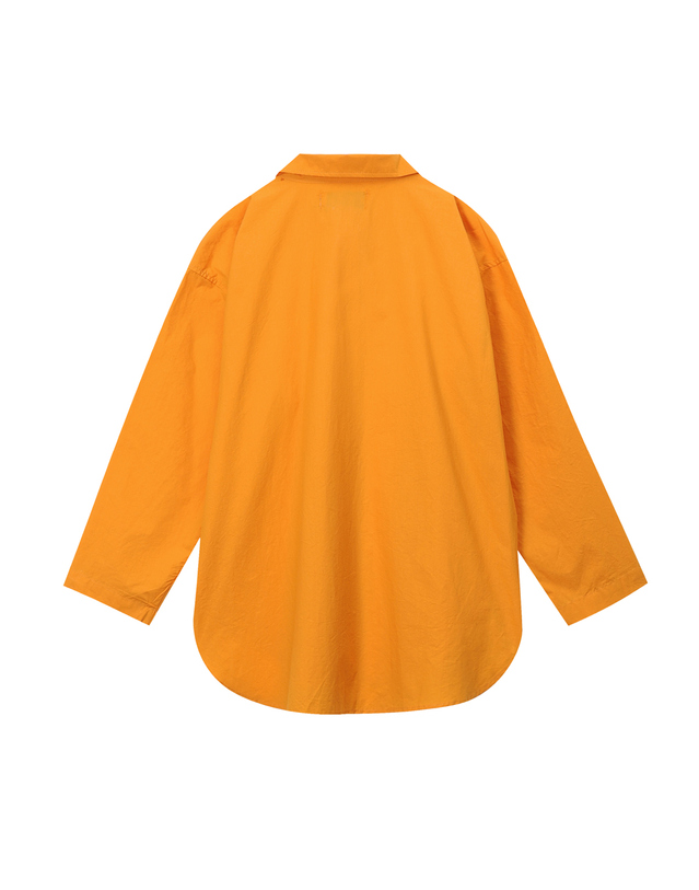 씨피티에스 POPLIN PAJAMAS SHIRTS_BRIGHT ORANGE 착용컷