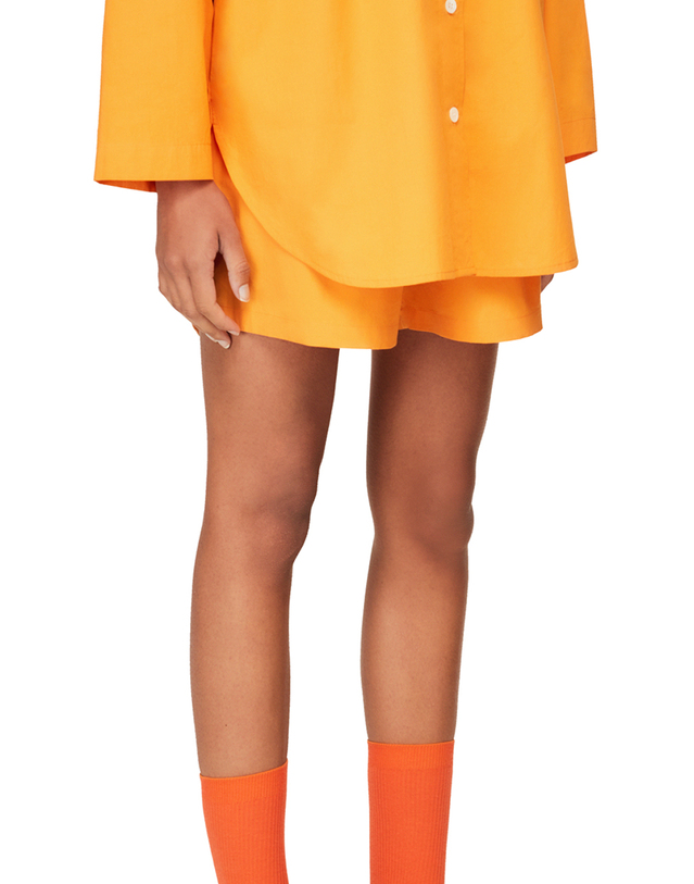 씨피티에스 POPLIN PAJAMAS PANTS_BRIGHT ORANGE 착용컷