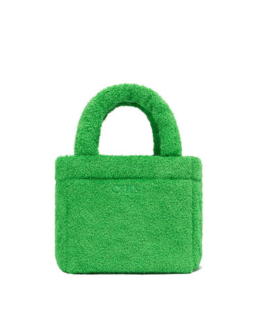 TOWELING SQUARE MINI BAG_GREEN