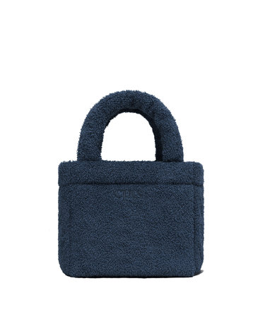 TOWELING SQUARE MINI BAG_NAVY
