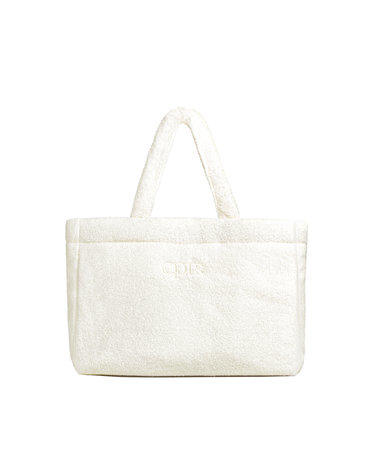 TOWELING SQUARE BAG_IVORY