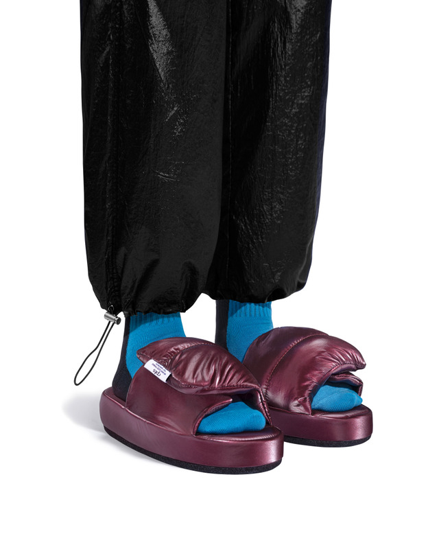 씨피티에스 LIGHT CUSHIONED OFFICE & ROOM SHOES_BURGUNDY 착용컷