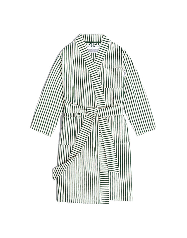 씨피티에스 LIGHT TOWELING STRIPE ROBE SETS_GREEN 착용컷