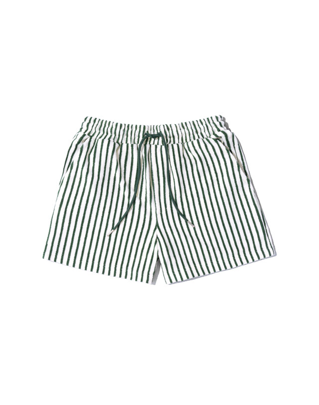 씨피티에스 LIGHT TOWELING STRIPE ROBE SETS_GREEN 착용컷