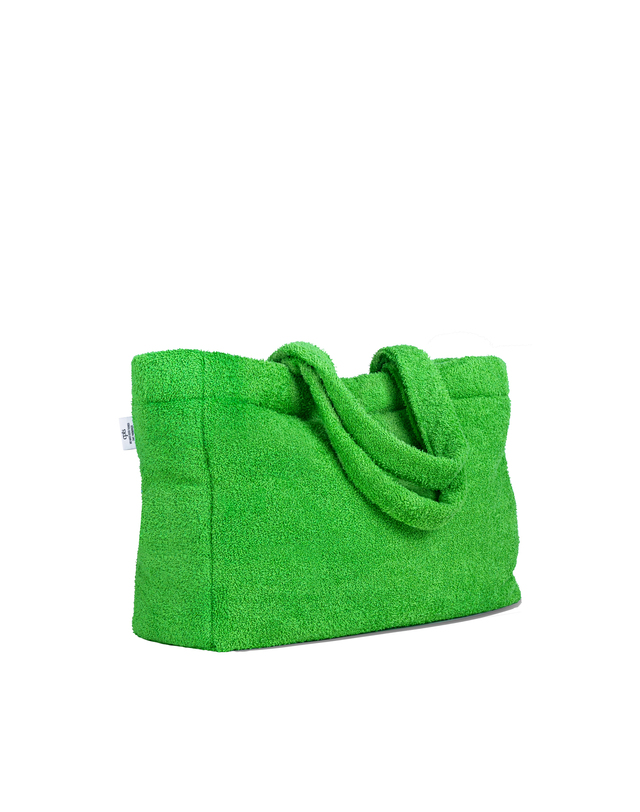 씨피티에스 TOWELING SQUARE BAG_GREEN 착용컷