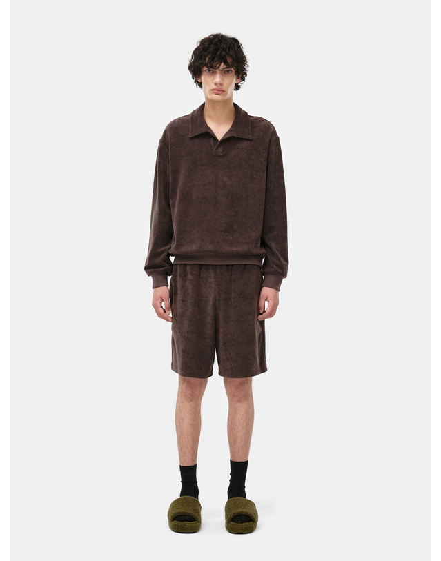 씨피티에스 CLASSIC TOWELING POLO SHIRTS_BROWN 착용컷