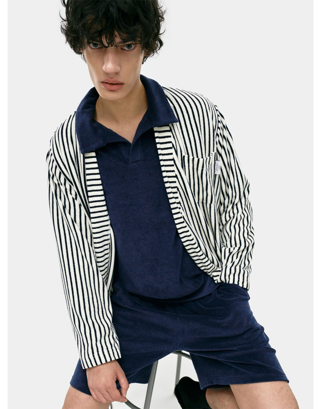 씨피티에스 CLASSIC TOWELING POLO SHIRTS_NAVY 착용컷