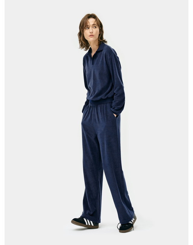 씨피티에스 LONG SLEEVED TOWELING POLO SHIRTS_NAVY 착용컷