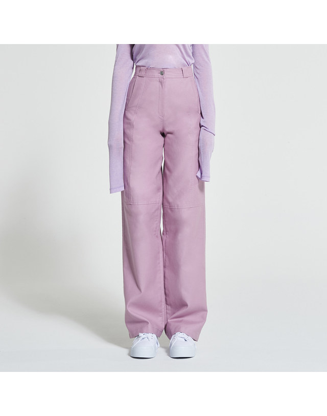 워브먼트 Stitch-Over Cotton Pants LILAC 착용컷