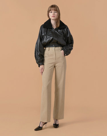 [22FW] Cotton Twill Straight Pants - Sand