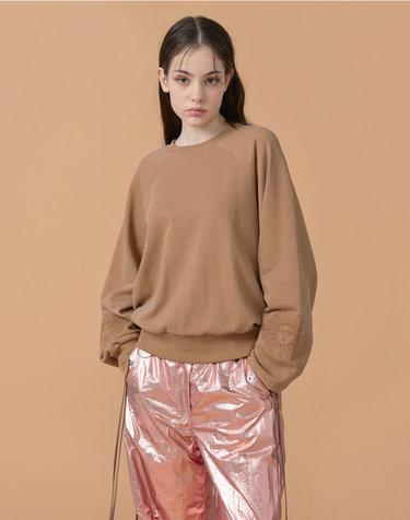 [22FW] Sun Needlework Point Sweatshirt - Brown