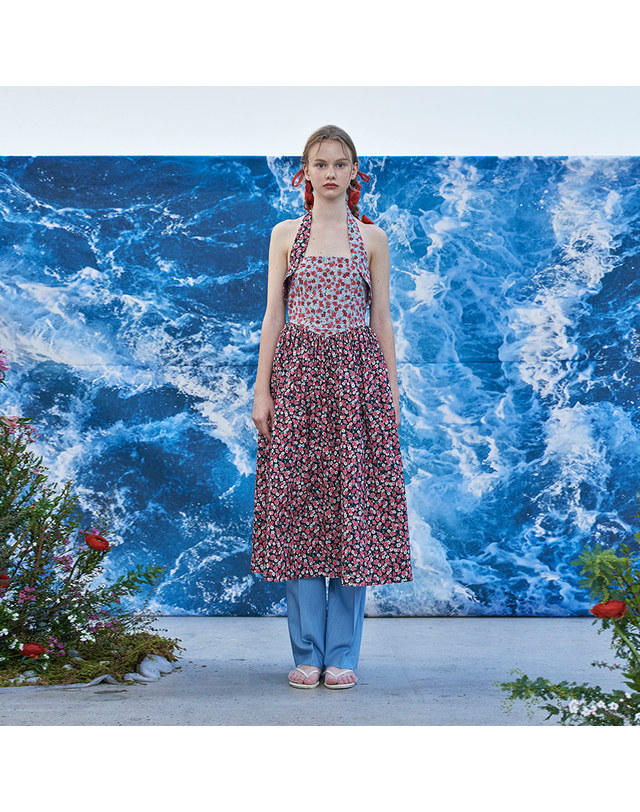 워브먼트 [22SS] Cancan Halter Dress - Flower 착용컷